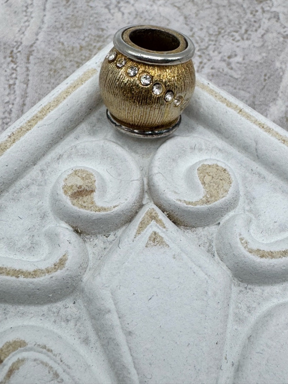Brighton Gold-Tone Bead Charm with Crystal Accents